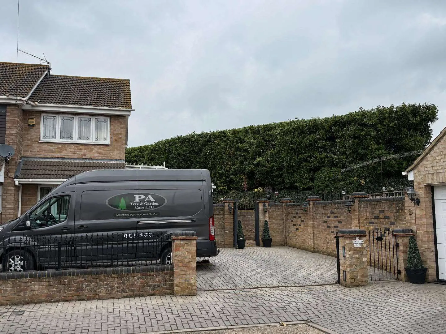 The PA Tree & Garden Care team on site during tree and garden work in Swanley